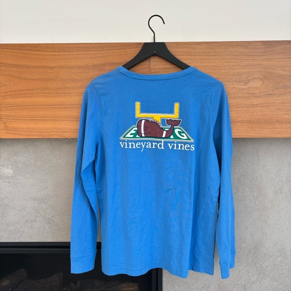 NWT VINEYARD VINES WOMENS L/S PKT TEE TOUCHDOWN, SIZE M - Picture 7 of 9